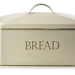 Przedmiot do przechowywania pieczywa w stylowej puszcze z napisem "BREAD".