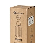 Butelka z borokrzemowego szkła, czarna 640 ml, nowoczesny design, trwałe i bezpieczne naczynie kuchenne, elegancka prezencja, wysokiej jakości produkty Domowy Zakątek.