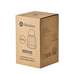 Eco-friendly cardboard packaging for glass container with modern kitchen design, ideal for storage, eco-conscious single-use, sustainable packaging, and home organization.