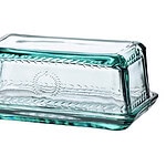 Butelka na masło z kryształowego szkła, elegancki design, idealna do kuchni, domowy zakątek, ozdoba stołu, dekoracyjny element, praktyczne naczynie do przechowywania masła.