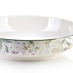 Pierścionek ceramiczny z kwiatowym wzorem, idealny do dekoracji stołu i serwowania potraw, inspirowany naturą, elegancki dodatek do domowego wnętrza i zastawy stołowej, kwiatowy motyw.