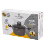 Wielofunkcyjny garnek valdinox z pokrywką o średnicy 18 cm, garnki ceramiczne z szybkim nagrzewaniem, odporne na zarysowania, idealne do gotowania w domu, wykonane z wysokiej jakości materiałów.