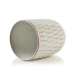 Ceramiczny kubek z teksturą plastra miodu, naturalny design, idealny do domu i biura, dekoracyjny element wnętrza, ręcznie wykonany ceramiczny kubek na kawę lub herbatę.