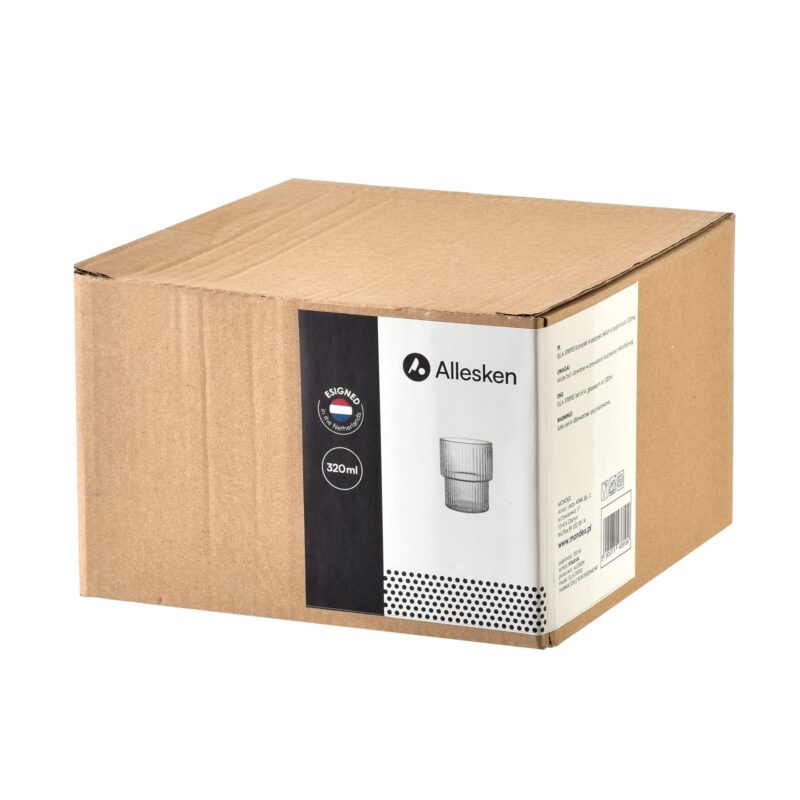 Kolorowy kubek termiczny Allesken, pojemność 320 ml, idealny do domu i biura, wyprodukowany w Holandii, elegancki design, wysokiej jakości materiały, trwałość i funkcjonalność dla codziennego użytku.