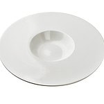 Biały ceramiczny talerz na wrap, idealny do podawania dań i przekąsek, elegancki dodatek do każdej kuchni, wysokiej jakości zastawa stołowa.