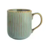 Wazon ceramiczny z dekoracyjnym wzorem w zielono-brązowych odcieniach, elegancki i trwały, idealny do wnętrz domu.