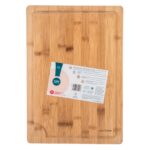 Dwukierunkowa deska bambusowa do krojenia Domowy Zakątek, elegancka i funkcjonalna, idealna do kuchni, wykonana z naturalnego bambusa, odporna na ścieranie i łatwa w czyszczeniu.