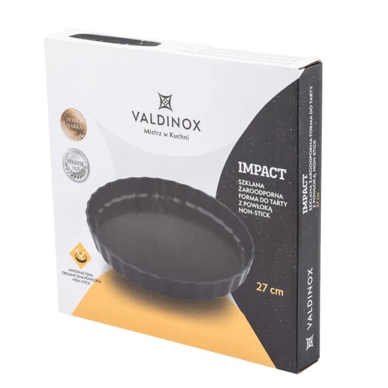 Uniwersalna, odporna na stłuczenia forma do tarty z powłoką non-stick, 27 cm, idealna do pieczenia domowych ciast i deserów - Domowy Zakątek.