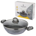 - Patelnia granitowa z pokrywką VALDINOX, 24 cm, nieprzywierająca powłoka, nowoczesny design, idealna do kuchni Domowy Zakątek.